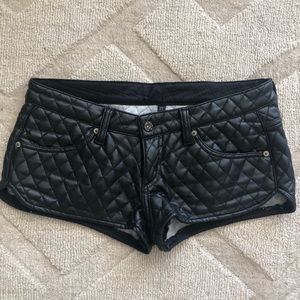Carmar (LF) quilted vegan leather shorts